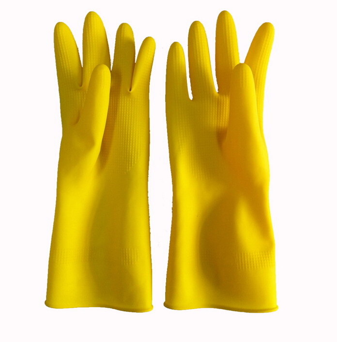 加厚乳胶手套/洗衣洗碗家用手套/橡胶手套/工业塑胶手套 耐酸碱