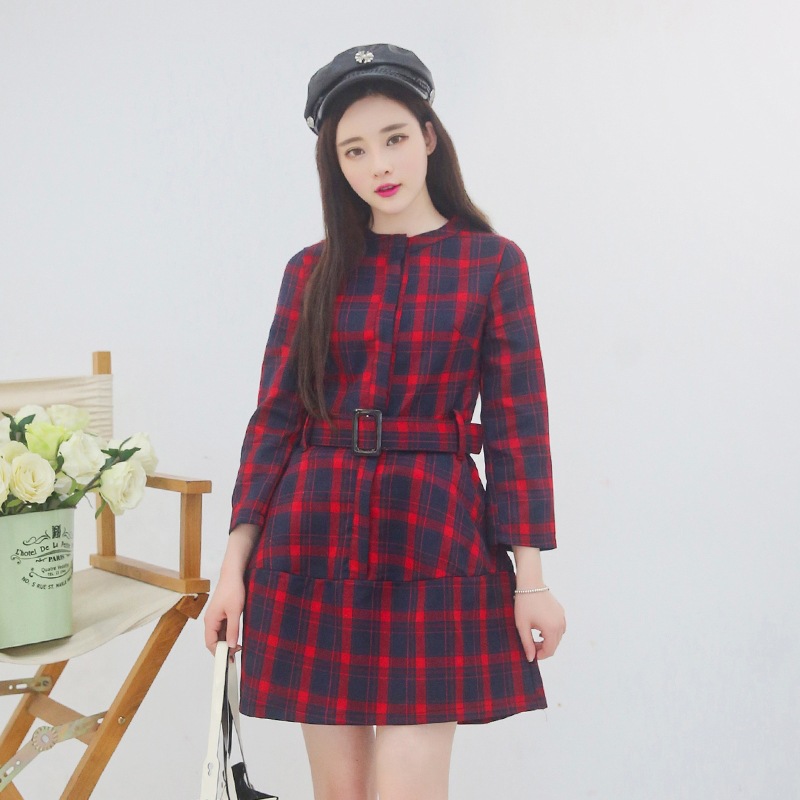 2015秋装新款韩版女装长袖上衣两件套大码修身连衣裙套装裙时尚潮