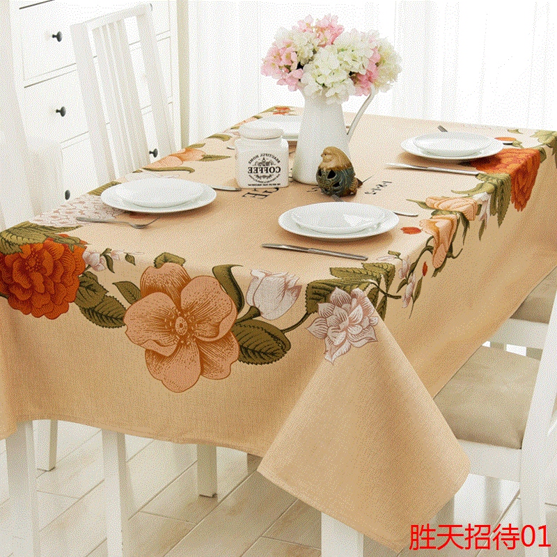 美式乡村田园餐桌布棉麻布艺法式家用茶几创意书桌布亚麻台布文艺