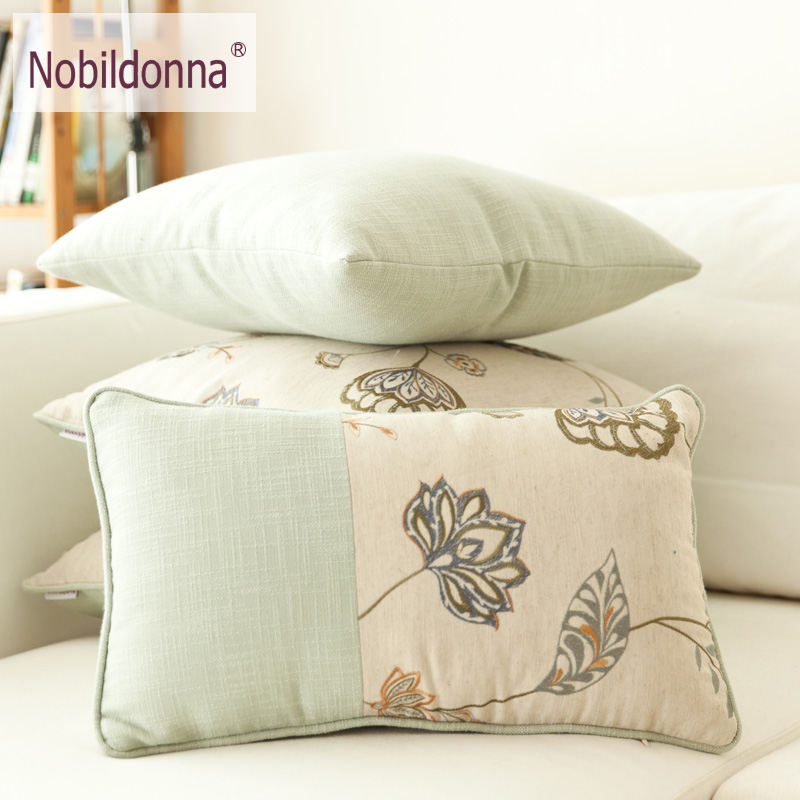 高档简约现代棉麻布艺沙发创意抱枕床头夏季大靠垫枕靠可拆洗含芯