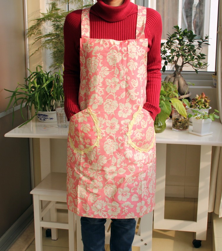 韩式围裙 无袖围裙 背带式 韩版 时尚  厨房家务整理园艺 印花