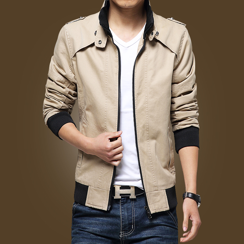 2015秋季男士休闲立领青年夹克韩版外套修身夹克衫薄款男jacket潮