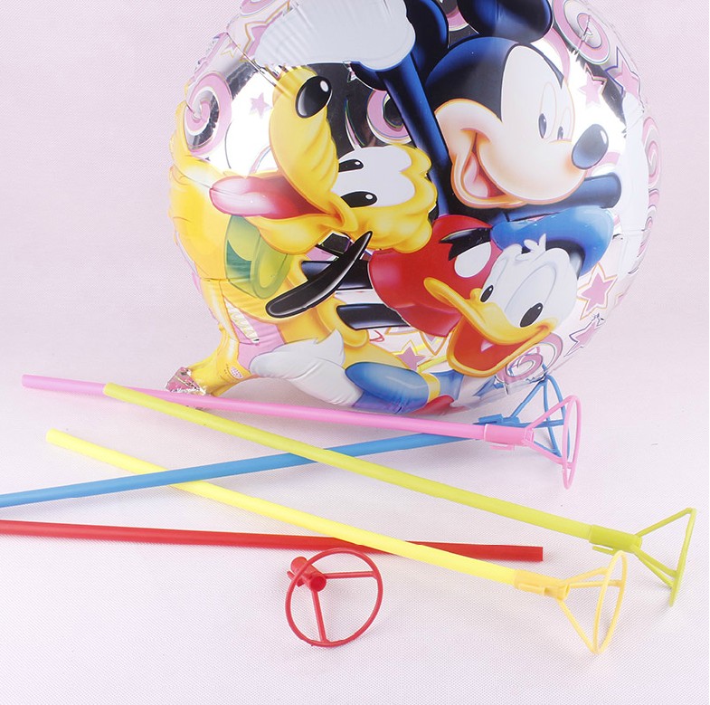 乳胶铝膜铝箔氦气氢气气球托杆气球杆子配件支撑杆加厚棒可选色