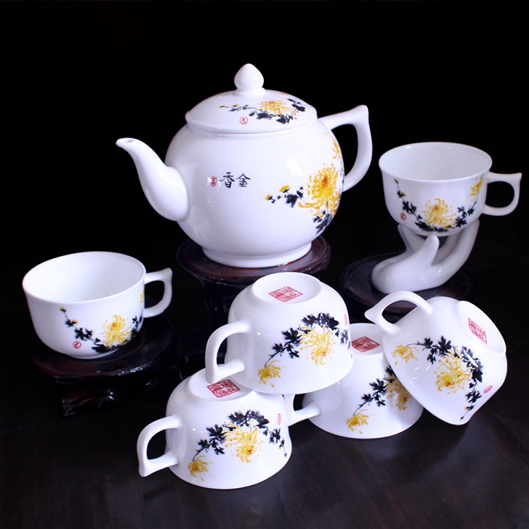 高档骨瓷中国风整套茶具中式功夫茶具套装陶瓷茶壶茶杯办公室茶具