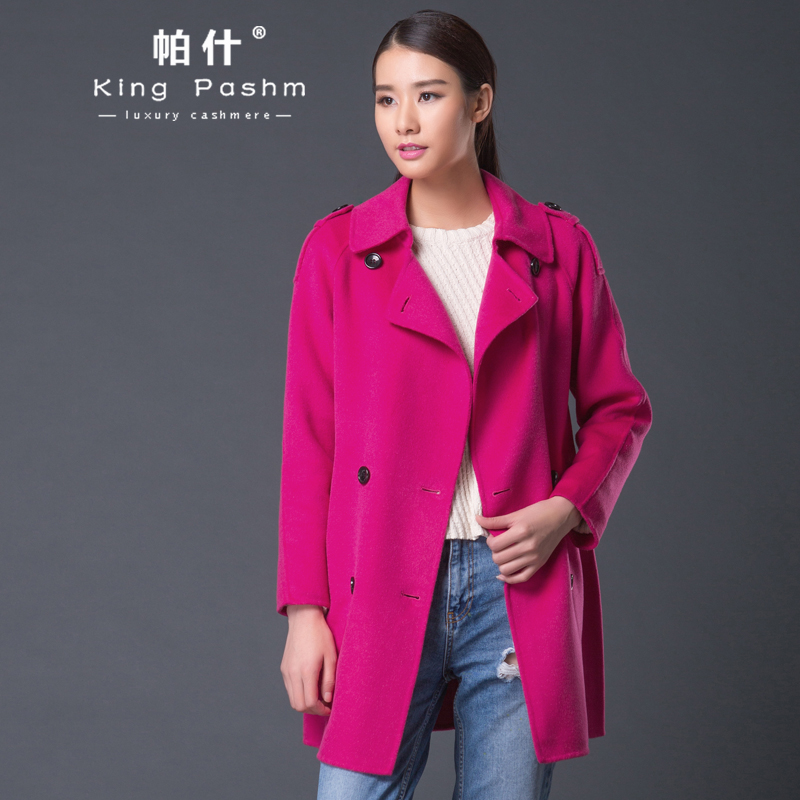 2015新品首发 欧美女士时尚显瘦韩版羊毛呢子大衣 双面 羊绒大衣