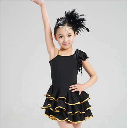 新款春夏季女童拉丁舞蹈服无袖拉丁舞连衣裙 儿童拉丁舞规定赛服折扣优惠信息
