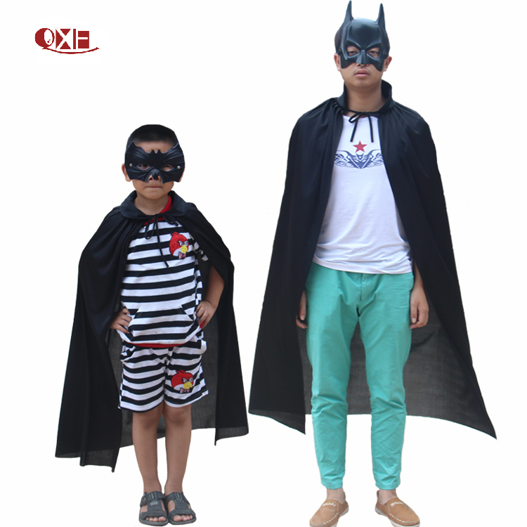 蝙蝠侠面具全黑披风儿童成人cosplay万圣节服装斗篷化妆舞会道具