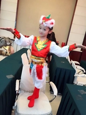 少儿演出服儿童表演服民族蒙族女童筷子舞蹈服幼儿蒙古舞蹈服装