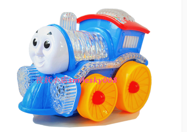 玩具批发托马斯火车头电动万向音乐灯光小火车两色随机发货折扣优惠信息