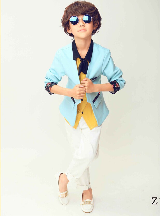 2015新款韩版批发儿童摄影拍照照相影楼服装服饰童装小男孩Z161