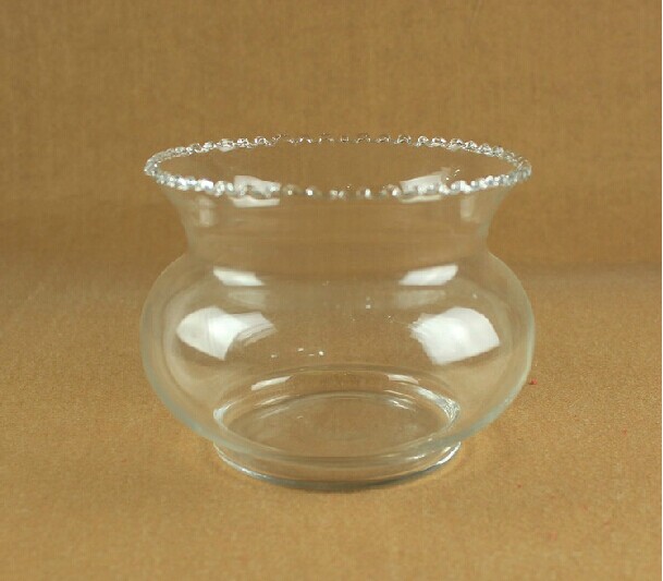 透明玻璃花盆 绿萝水培花瓶花器 圆形花边玻璃鱼缸 乌龟缸小鱼缸