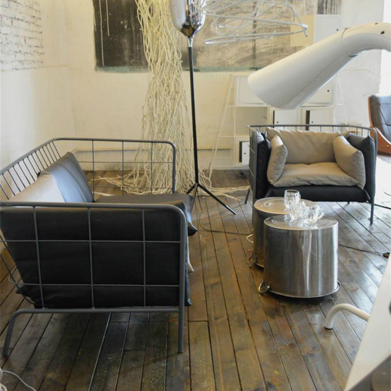 北欧简约服装店沙发懒人沙发创意个性工作室沙发铁艺沙发做旧沙发
