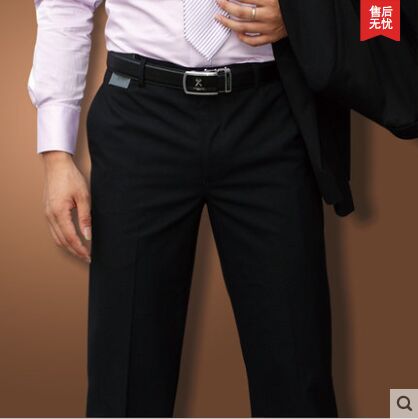 2015新款男士西裤男春夏薄款中年商务休闲西装裤直筒宽松西裤免烫