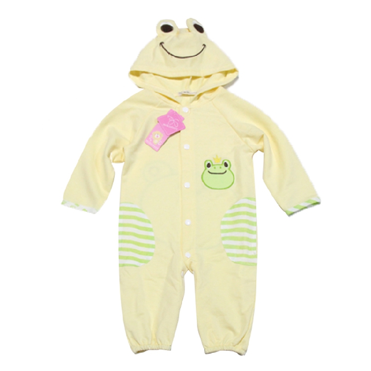 春秋薄款婴幼儿哈衣 青蛙造型长袖哈衣
