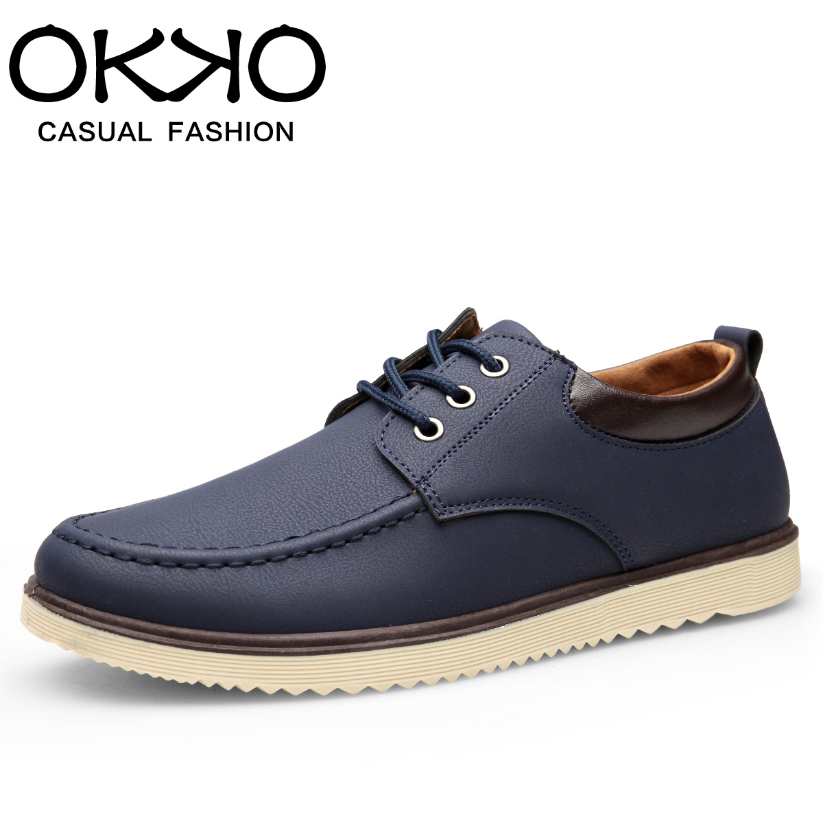 OKKO2015冬季男士休闲鞋板鞋男鞋低帮鞋英伦时尚皮鞋潮流系带鞋子