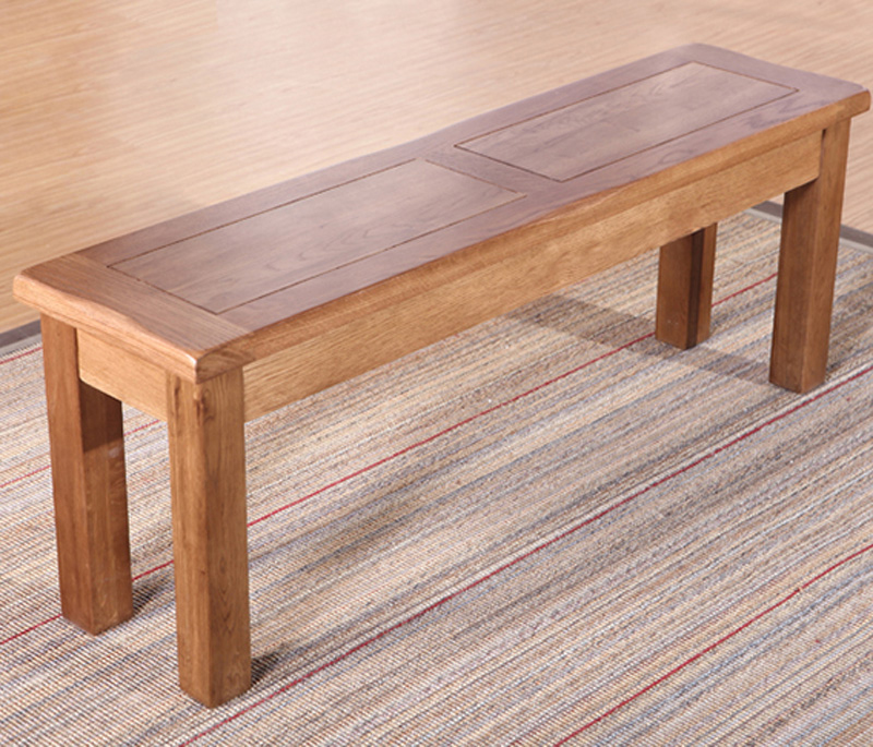 纯实木白橡木家具纯实木长条凳子长板凳 欧式床尾凳换鞋凳长餐椅