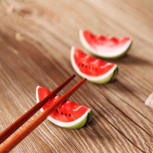 十个包邮韩国可爱水果筷架陶瓷筷子架筷托日式创意厨房餐具预售折扣优惠信息