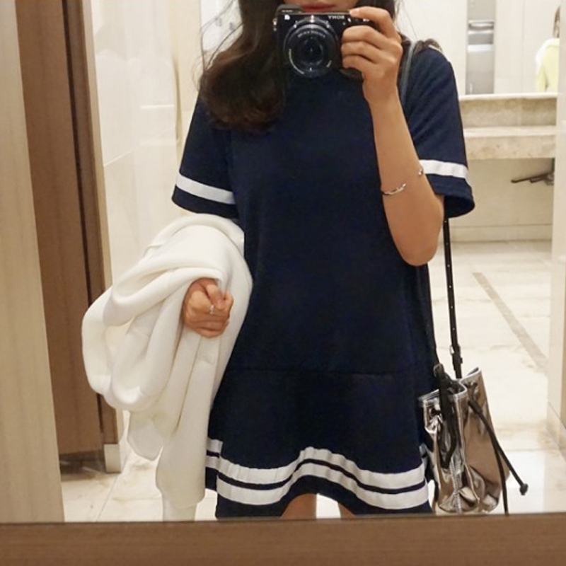 纳高尔2015韩版夏装新款女裙气质修身学院风时尚连衣裙