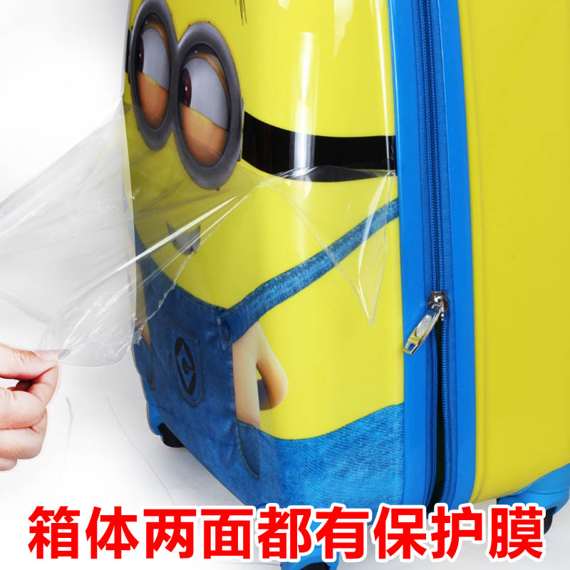 新款小黄人旅行箱儿童拉杆箱20寸万向轮卡通箱拉链密码登机箱男女