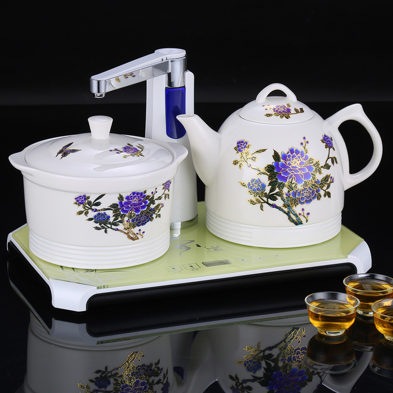 包邮电茶壶自动上水加水器抽水电磁茶炉保温泡茶具套装陶瓷三合一