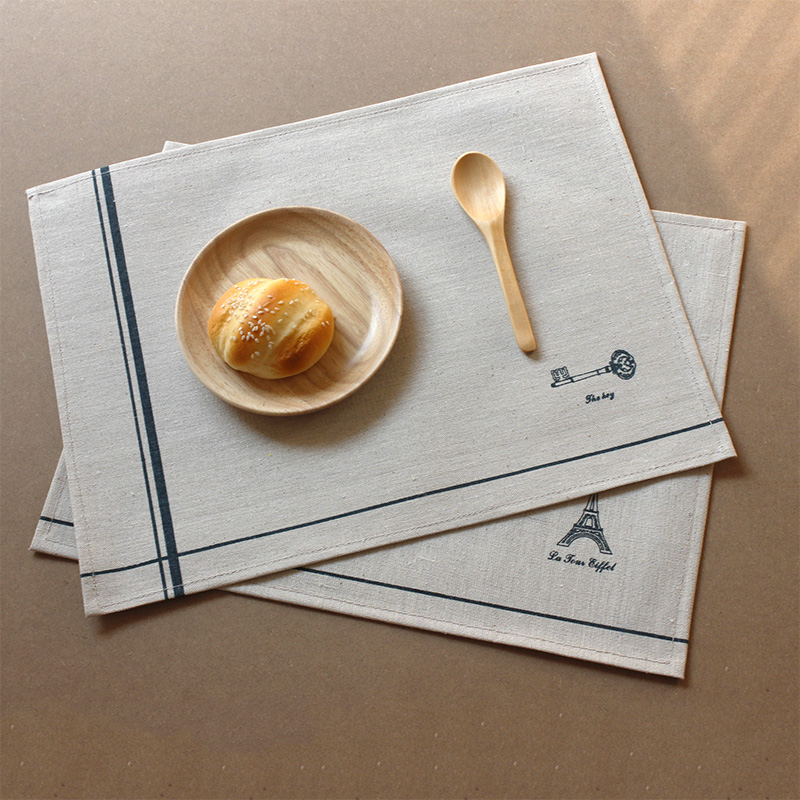 欧式zakka餐桌垫防水麻布隔热餐布 棉麻日式布艺餐垫杯垫折扣优惠信息