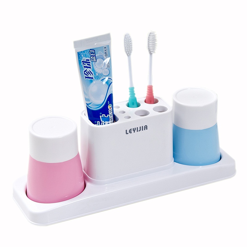创意情侣漱口杯带牙刷架套装韩国刷牙杯子塑料牙缸牙具卫浴洗漱杯