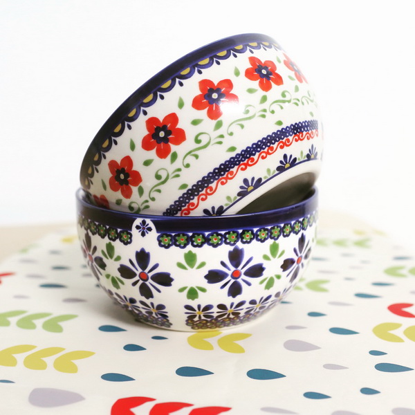 日本zakka东欧波兰复古风陶瓷碗