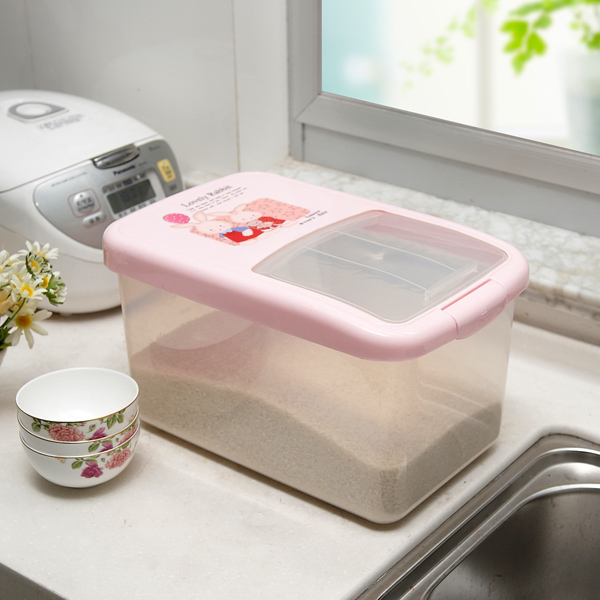 厨房储物器皿透明装米桶滑盖厨柜装米箱储物桶塑料储米缸防潮防蛀