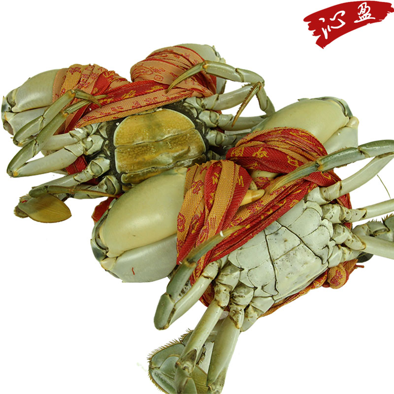 沁盈三门青蟹鲜活 大公肉蟹 母大红膏搭配 螃蟹每只5两以上 包邮