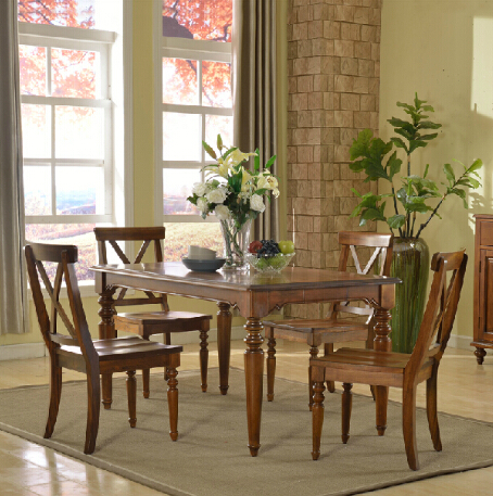美式乡村家具全实木餐桌 餐厅家具餐台椅子组合定制 欧式风格家具