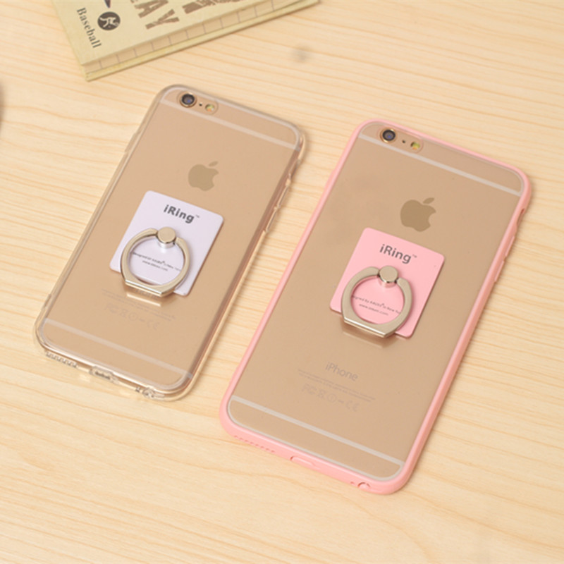 情侣款iPhone6plus指环扣带支架手机壳苹果6s全包硅胶保护套ip5s