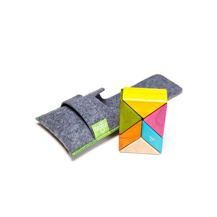 现货 欧美畅销品牌tegu 磁性积木三角口袋装 多彩6组件