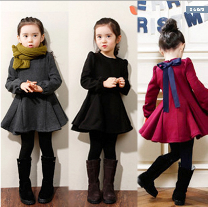 儿童装女童2015新款儿童长袖连衣裙韩版纯棉公主裙加绒加厚2-8岁