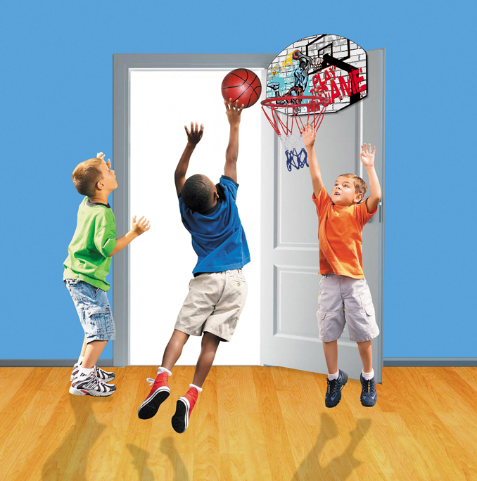 包邮儿童投篮筐篮板小孩室内移动挂式墙式家用体育玩具