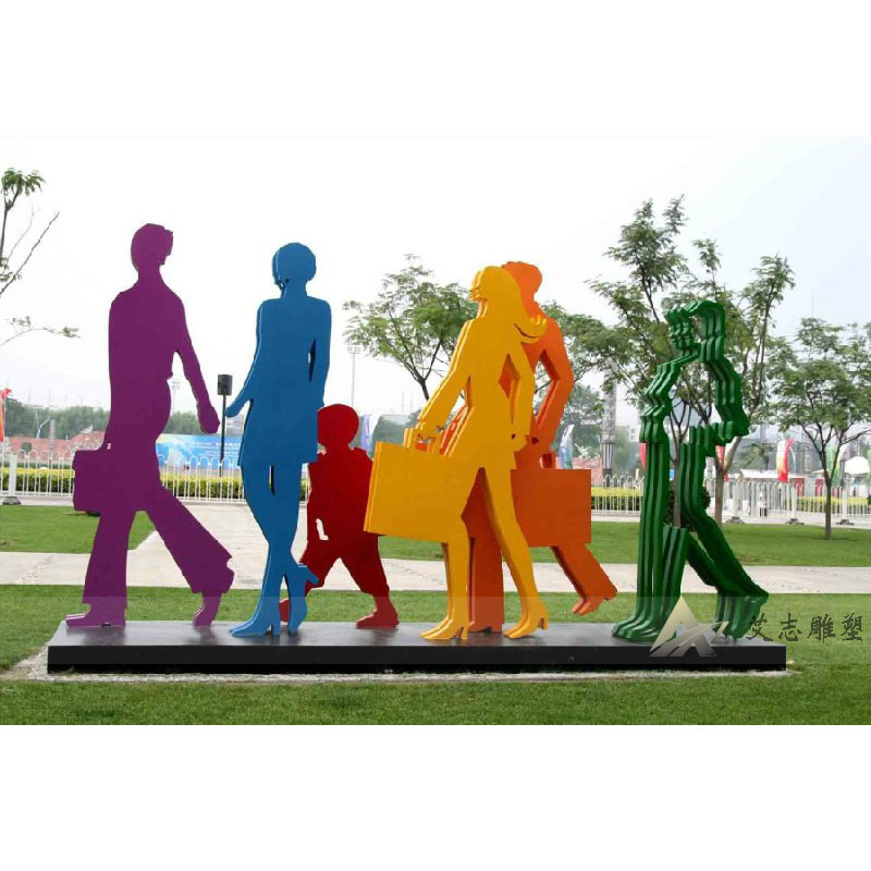 不锈钢人物雕塑  广场雕塑装饰摆件  公园雕塑摆件  AZ-189