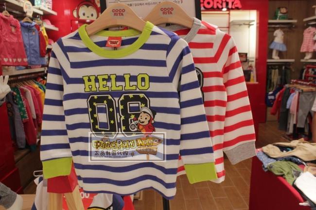 cocorita 韩国专柜代购 2015 秋季男童 T恤 体恤 上衣 韩版可可梦