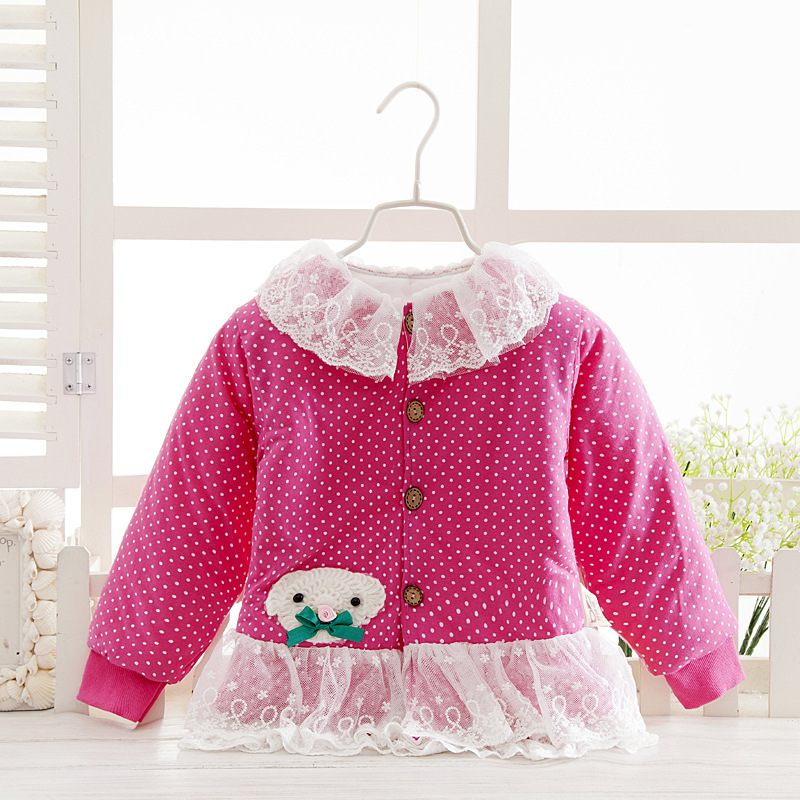 女宝宝秋冬装加厚外套上衣韩版女童棉袄0-1-2-3岁婴儿棉衣服包邮