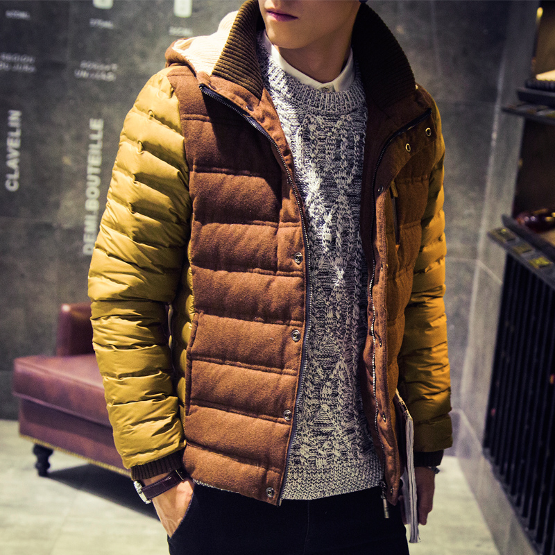 2015冬羽绒服时尚韩版青年气质外套连帽高品质大货