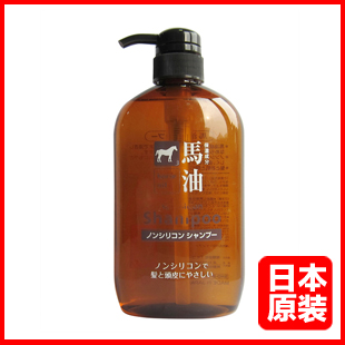 日本代购熊野无硅油弱酸性马油洗发水大瓶装防脱发保湿滋润修复女