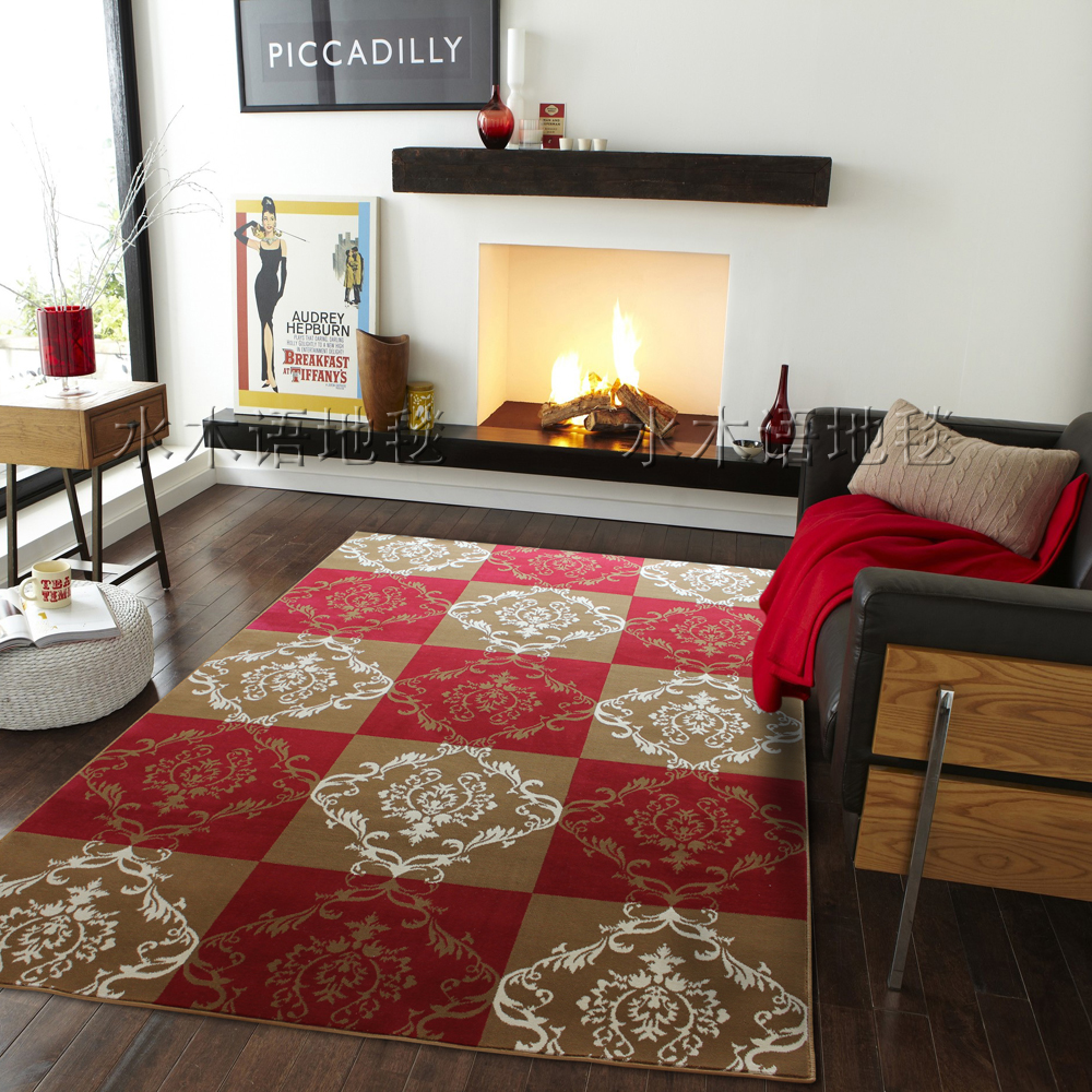 羊毛混纺中式地毯客厅沙发茶几卧室床边高档欧式现代时尚简约花式