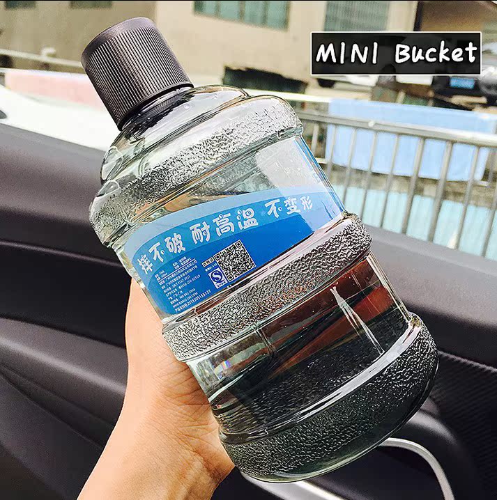 便利mini水桶杯学生饮水机水杯子男女创意塑料水瓶个性便携随手杯折扣优惠信息