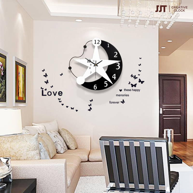 装饰钟表创意挂钟客厅个性时尚艺术时钟现代简约静音卧室石英钟大折扣优惠信息