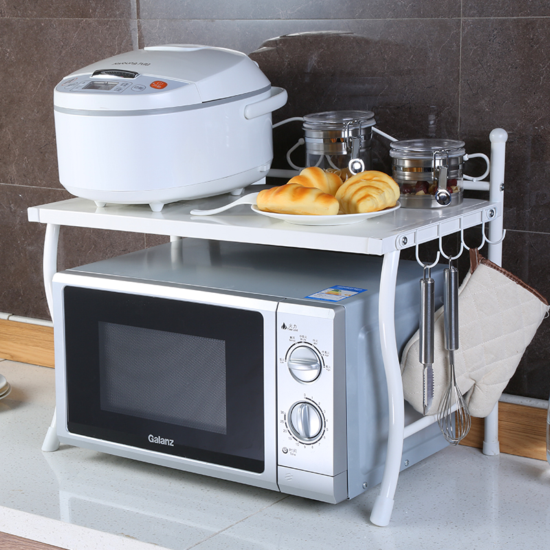 厨房置物架简约现代厨卫置物层架实用多功能烤箱架微波炉架收纳架