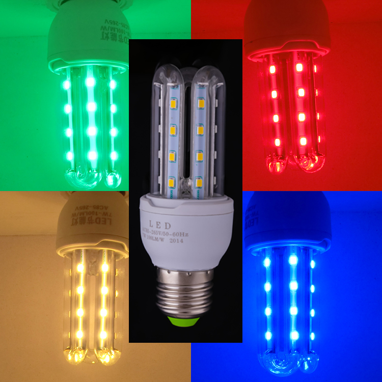 声控LED感应节能灯红光黄光绿光蓝光紫光装饰彩光诱虫灯U形玉米灯折扣优惠信息