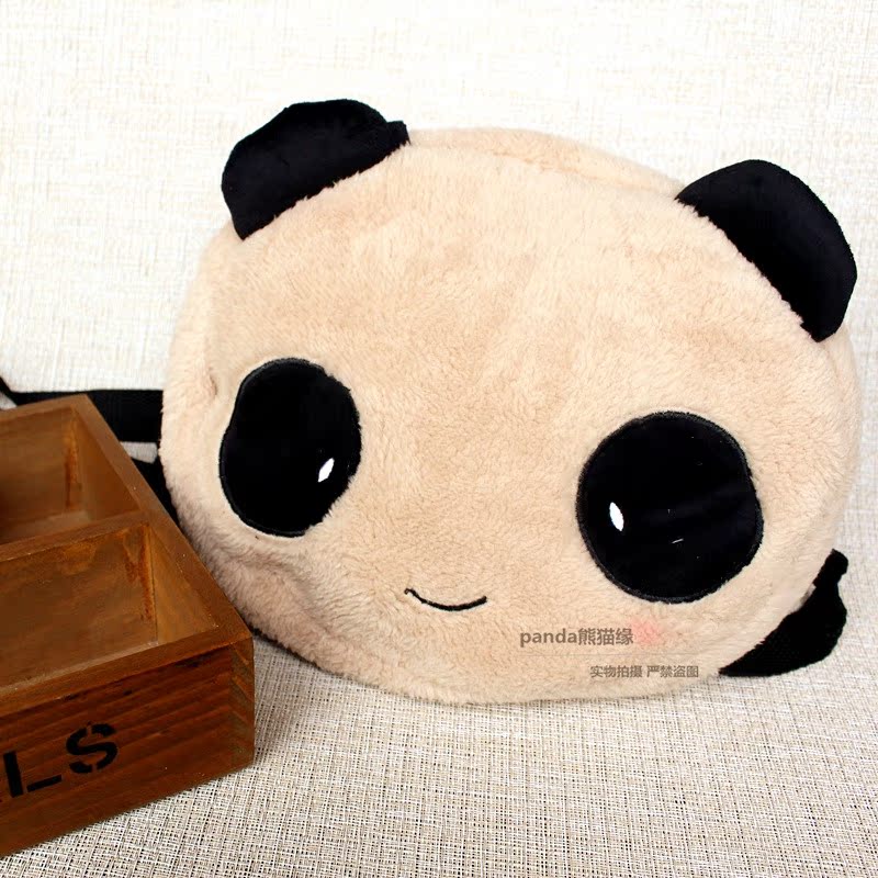 新款熊猫斜挎包软包手提包女四川旅游纪念品背包