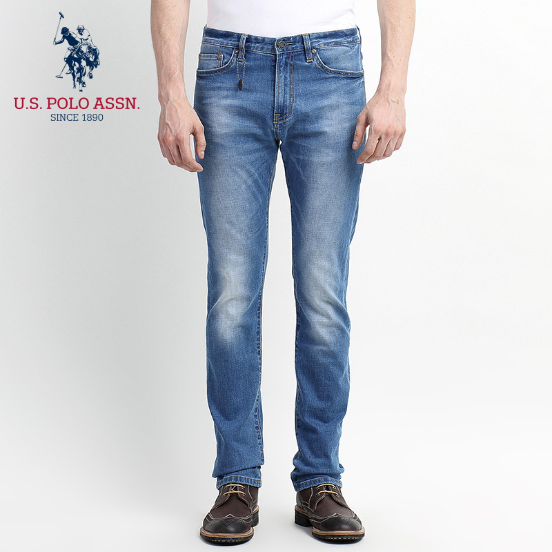 U.S. POLO ASSN.修身牛仔裤男士长裤子棉质低腰欧美商务休闲夏季