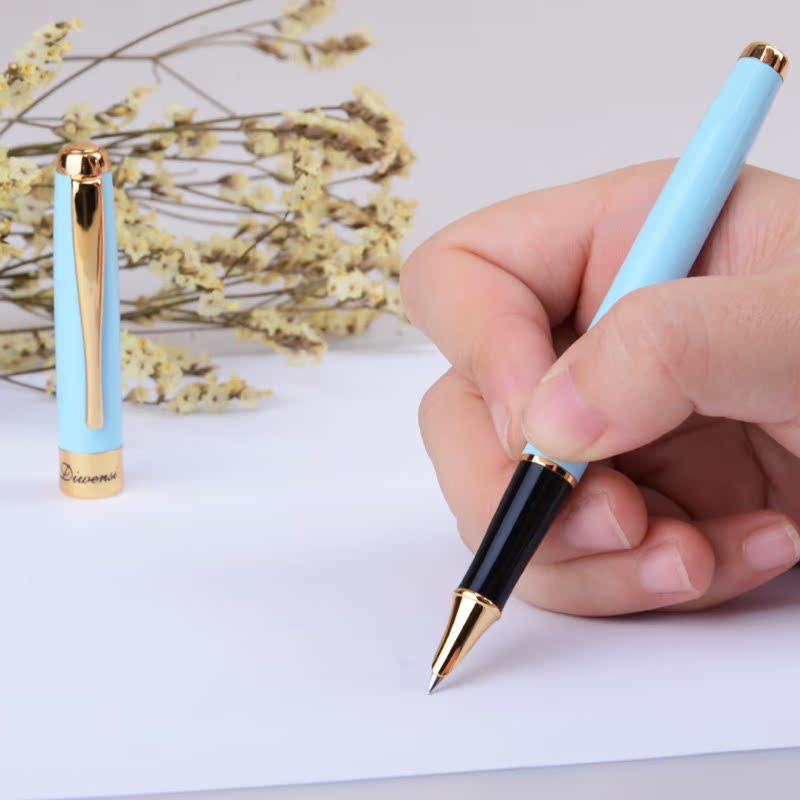 正品钢笔 男女商务办公 中小学生专用文具书写书法练字金属墨水笔