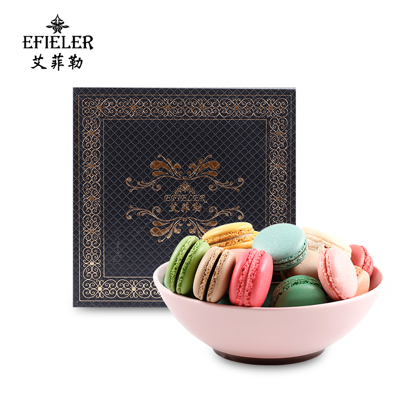 艾菲勒正宗马卡龙零食西式糕点法式甜点24枚甜品休闲点心中秋礼盒