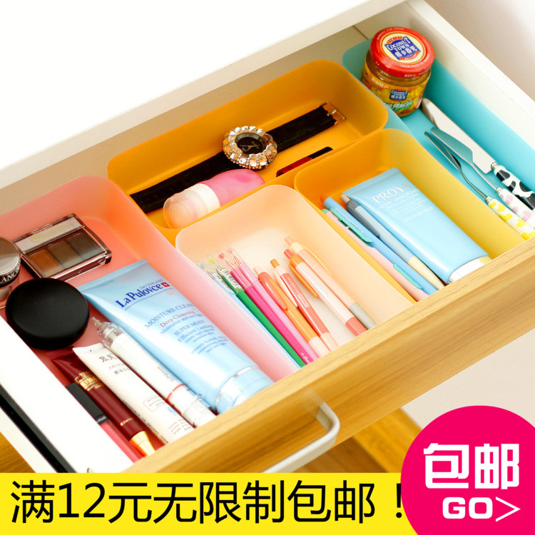 日式炫彩抽屉多用整理盒 创意餐具收纳盒杂物小物储存盒 杂物盒