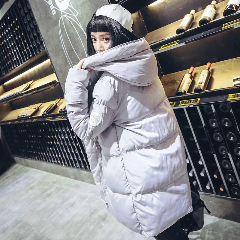 【天天特价】韩版中长款棉服加厚保暖羽绒衣棉衣连帽棉袄外套女
